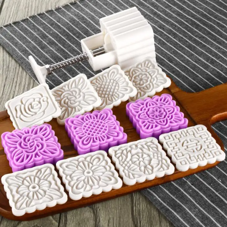 100g 9pcs/set Mid-Autumn Festival Square Moon Cake Molds Food-Grade Plastic 8 Flowers Pattern Hand press mooncake tools
100g 9pcs/set Mid-Autumn Festival Square Moon Cake Molds Food-Grade Plastic 8 Flowers Pattern Hand press mooncake tools