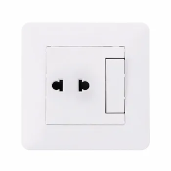 2 Hole Universal Power Socket With 1 Gang 2 Way Light Switch Porcelain White 250V 10A
2 Hole Universal Power Socket With 1 Gang 2 Way Light Switch Porcelain White 250V 10A