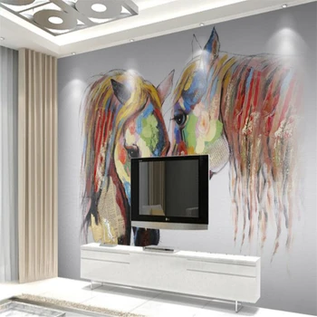beibehang Custom wallpaper European style hand-painted color couple horse oil painting wallpaper cafe background wall painting
beibehang Custom wallpaper European style hand-painted color couple horse oil painting wallpaper cafe background wall painting