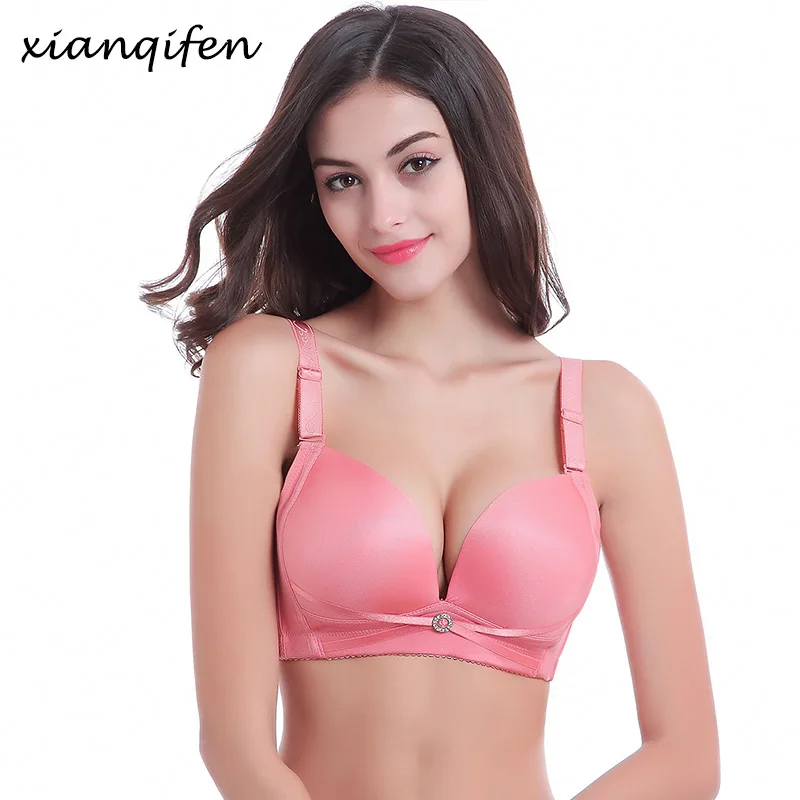 Xianqifen Seamless Bras for Women Super Push up Gathering Wire free Intimates Sexy Lingerie Bra Brassiere Plus big Size Girls
Xianqifen Seamless Bras for Women Super Push up Gathering Wire free Intimates Sexy Lingerie Bra Brassiere Plus big Size Girls