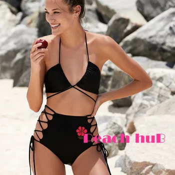 2019 Sexy Swimsuit Black Women Swimwear Bikini Swimsuit Halter Push Up Bikini Set High Waist Bikinis Bandage Biquini
2019 Sexy Swimsuit Black Women Swimwear Bikini Swimsuit Halter Push Up Bikini Set High Waist Bikinis Bandage Biquini