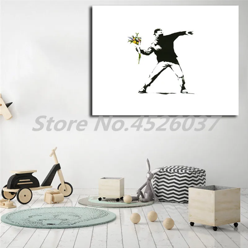 Banksy Rage Flower Thrower Graffiti Street HD Canvas Posters Prints Wall Art Painting Decorative Picture Modern Home Decoration
Banksy Rage Flower Thrower Graffiti Street HD Canvas Posters Prints Wall Art Painting Decorative Picture Modern Home Decoration