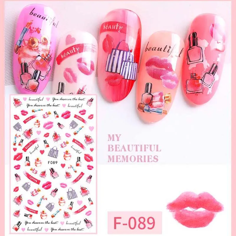 1 Piece 3D Summer Designs Nail Art Slider Sticker Lip bag lipstick perfume Design DIY Self Adhesive Decal Nail Glitter Decor Tip
1 Piece 3D Summer Designs Nail Art Slider Sticker Lip bag lipstick perfume Design DIY Self Adhesive Decal Nail Glitter Decor Tip