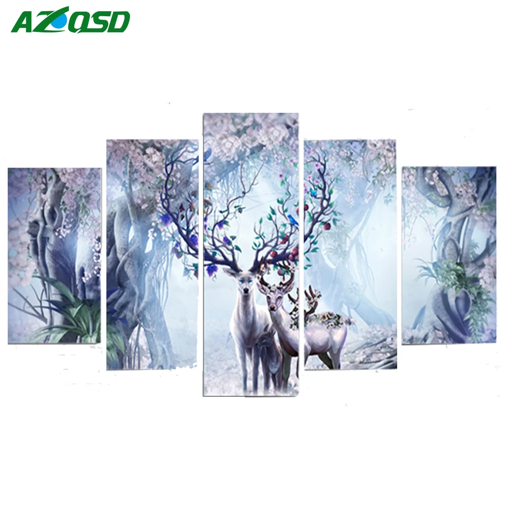 AZQSD 5D DIY Diamond Embroidery Deer Diamond Painting Cross Stitch Animal Full Square Drill Rhinestone Mosaic 5pcs Multi-picture
AZQSD 5D DIY Diamond Embroidery Deer Diamond Painting Cross Stitch Animal Full Square Drill Rhinestone Mosaic 5pcs Multi-picture
