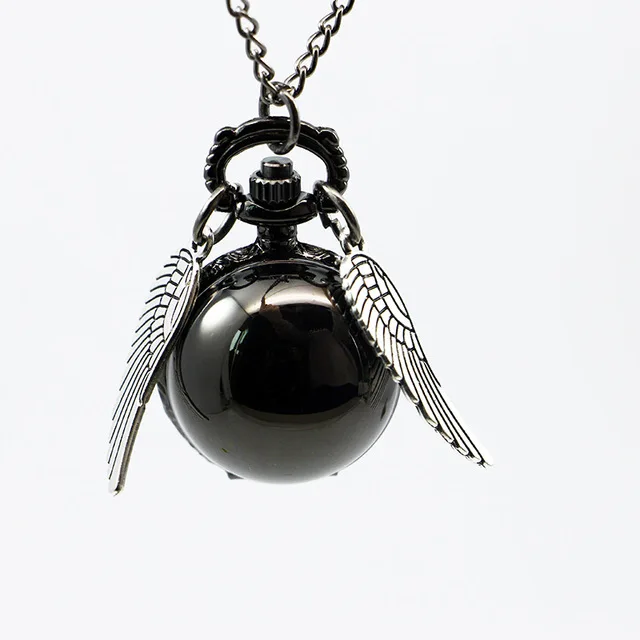 Antique Black Angel Wing Quartz Pocket Watch Charming Vintage Men Women's Watch Snitch Ball Necklace Pendant Clock CF1126
Antique Black Angel Wing Quartz Pocket Watch Charming Vintage Men Women's Watch Snitch Ball Necklace Pendant Clock CF1126