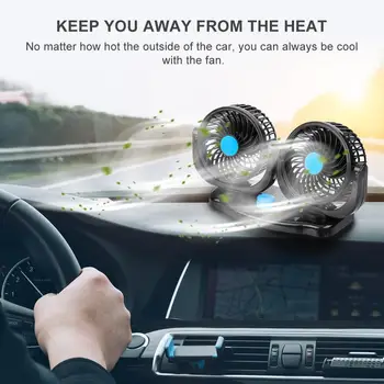 12V 360 degrees-round adjustable Auto air cooling dual head fan low noise auto cooling fan car air accessories with charger
12V 360 degrees-round adjustable Auto air cooling dual head fan low noise auto cooling fan car air accessories with charger