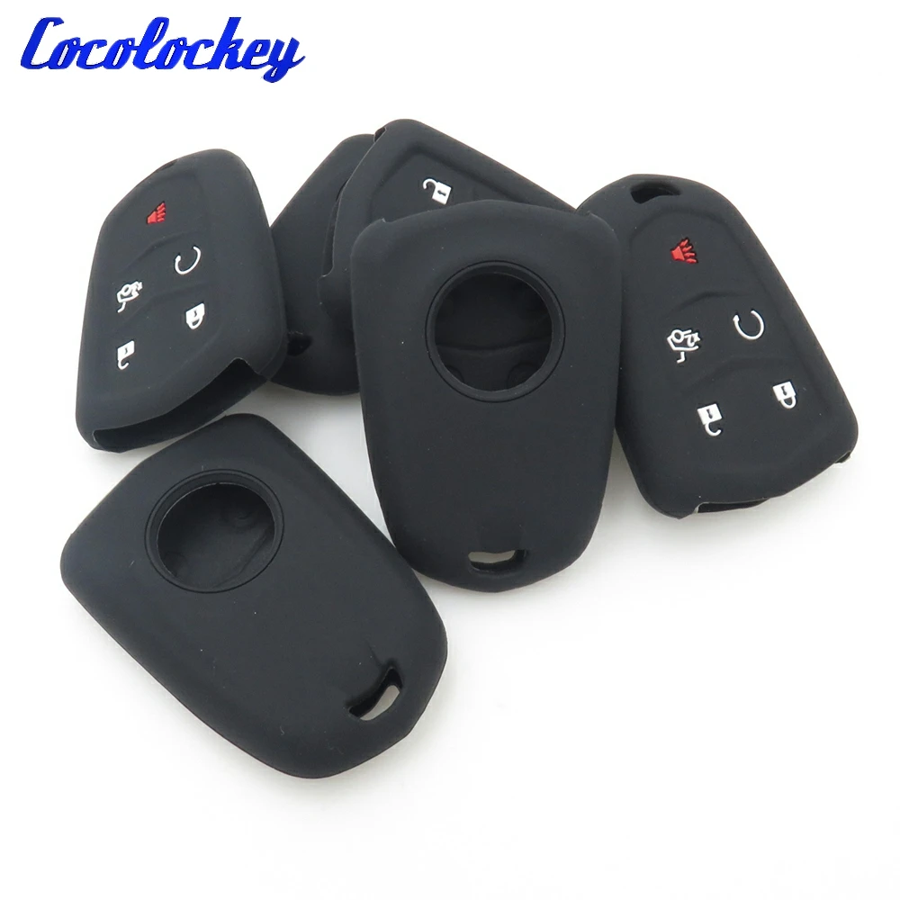 Cocolockey Silicone Cover Key Case Shell Fob for Cadillac SRX XTS CTS ATS-L 5 Button No Logo with A Hole on Backside
Cocolockey Silicone Cover Key Case Shell Fob for Cadillac SRX XTS CTS ATS-L 5 Button No Logo with A Hole on Backside