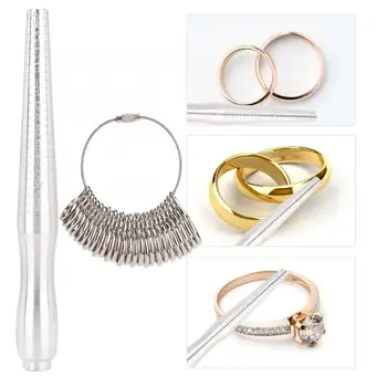Professional Solid Metal Finger Gauge Ring Mandrel Sizer Measuring Sizing Stick High Quality Jewelry Making Tool for Jeweler
Professional Solid Metal Finger Gauge Ring Mandrel Sizer Measuring Sizing Stick High Quality Jewelry Making Tool for Jeweler