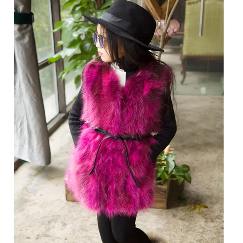 2017 Children's Real Raccoon Fur Vest Baby Girls Autumn Winter Thick Warm Long Fur Outerwear Vest Kids Solid V-Neck Vests V#13
2017 Children's Real Raccoon Fur Vest Baby Girls Autumn Winter Thick Warm Long Fur Outerwear Vest Kids Solid V-Neck Vests V#13