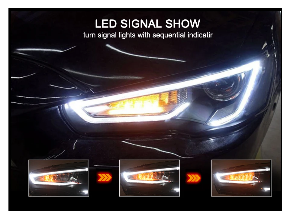 AcooSun For Mitsubishi Lancer EVO X 2008-2017 Car Headlight Assembly LED DRL Turn Signal Xenon HID Projector Lens Plug and Play (4)