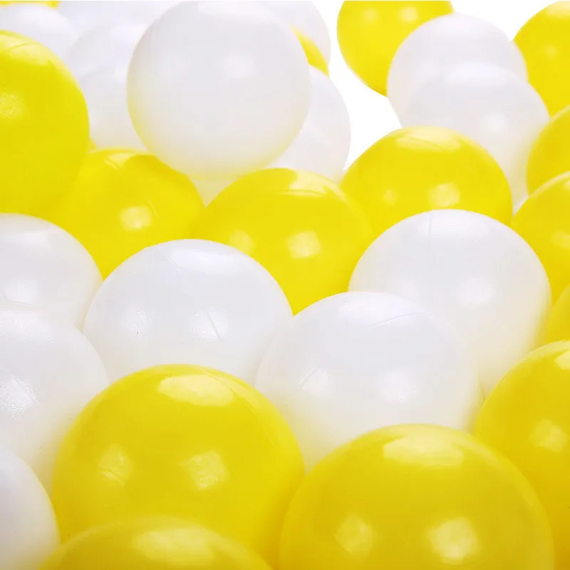 100 pcs/lot Eco-Friendly white and yellow Soft Plastic Ocean Ball Funny Kid Swim Toy Water Pool Ocean Wave Ball Diameter 5.5cm
100 pcs/lot Eco-Friendly white and yellow Soft Plastic Ocean Ball Funny Kid Swim Toy Water Pool Ocean Wave Ball Diameter 5.5cm