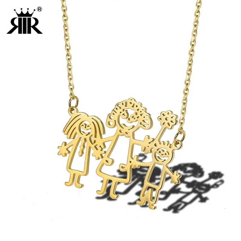 RIR Minimalist Family Necklace Mother and Child Kids Drawing Artwork Pendant Necklace Stainless Steel DIY Child Jewelry
RIR Minimalist Family Necklace Mother and Child Kids Drawing Artwork Pendant Necklace Stainless Steel DIY Child Jewelry
