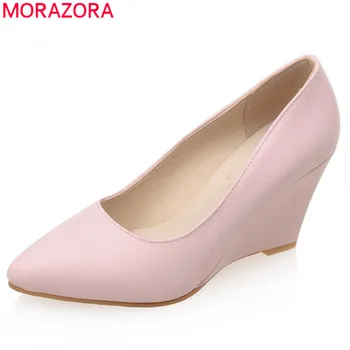 MORAZORA 2019 new arrival women pumps pu pointed toe spring summer single shoes elegant party wedding shoes woman wedges shoes
MORAZORA 2019 new arrival women pumps pu pointed toe spring summer single shoes elegant party wedding shoes woman wedges shoes