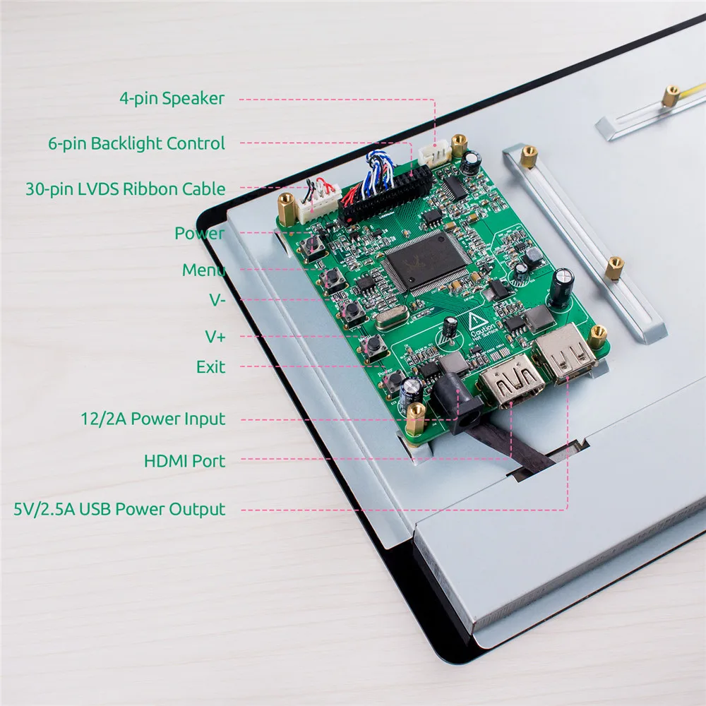 ЖК дисплей с сенсорным экраном SunFounder 10 1 IPS HDMI 1280*800 для Raspberry Pi 4B 3B + 2B LattePanda Beagle