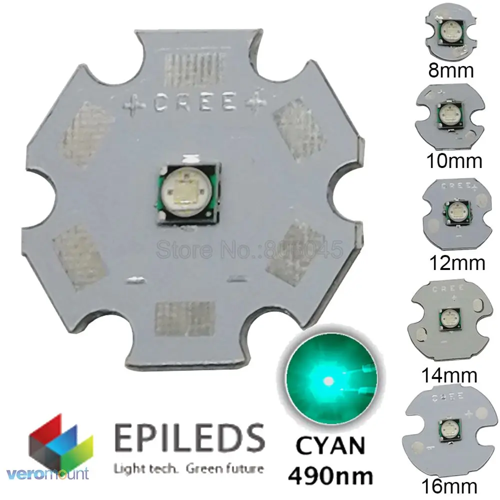 10pcs 3W Epileds 3535 490nm - 495nm Cyan Color High Power LED Light Emitter Diode 8mm 10mm 12mm 14mm 16mm 20mm Aluminum PCB
10pcs 3W Epileds 3535 490nm - 495nm Cyan Color High Power LED Light Emitter Diode 8mm 10mm 12mm 14mm 16mm 20mm Aluminum PCB