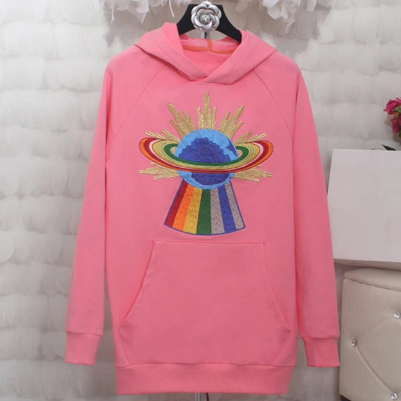 2017 New Autumn Pink Tracksuit Women Embroidery Planet Printed Hoodies O-neck Pullovers Medium-long Hoodies Sweatshirts
2017 New Autumn Pink Tracksuit Women Embroidery Planet Printed Hoodies O-neck Pullovers Medium-long Hoodies Sweatshirts