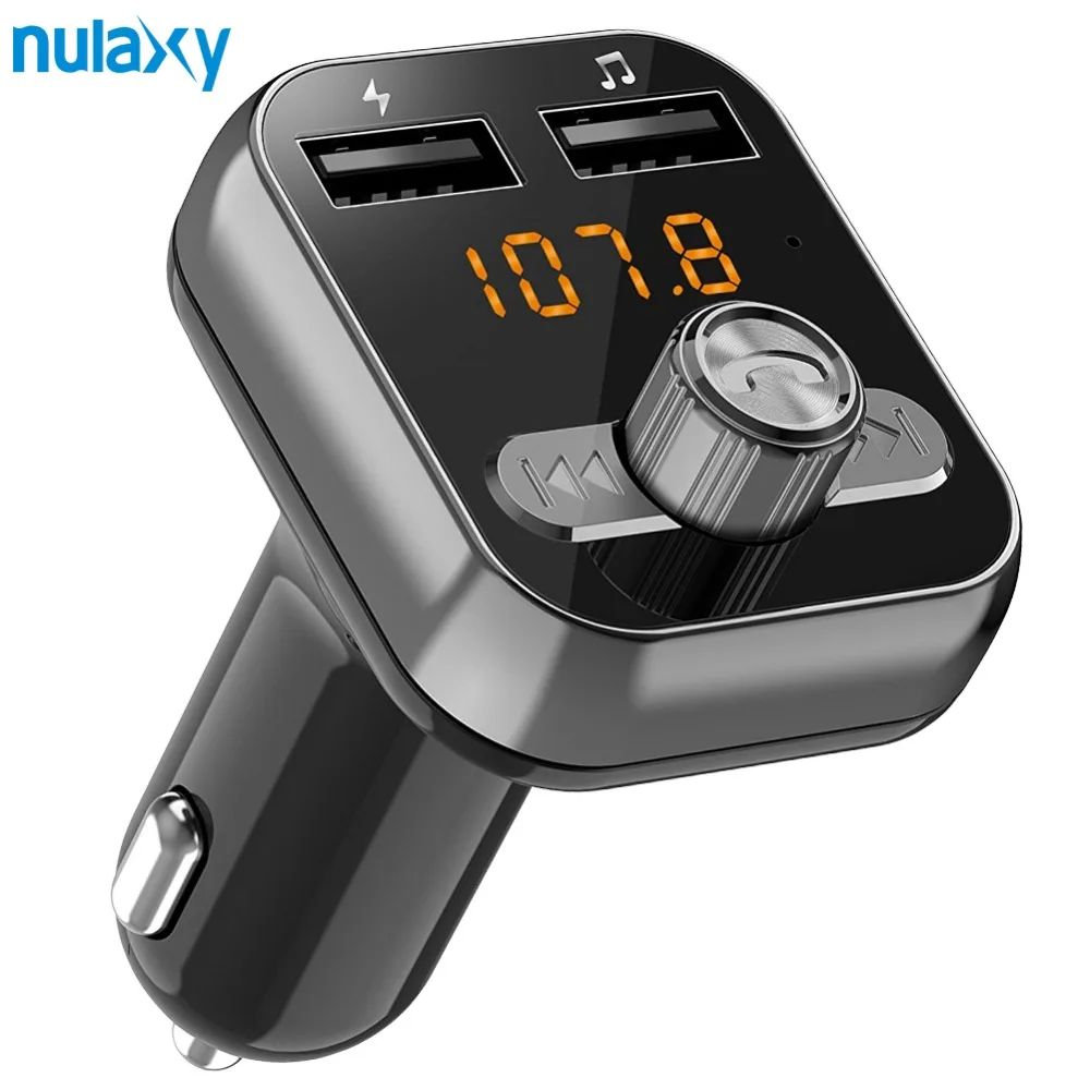 Nulaxy FM Transmitter Bluetooth Handsfree Car Kit With Dual USB Charger Voltage Display Support TF Card U Disk Car MP3 Player
Nulaxy FM Transmitter Bluetooth Handsfree Car Kit With Dual USB Charger Voltage Display Support TF Card U Disk Car MP3 Player