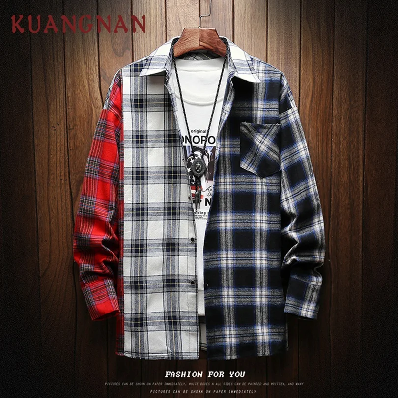 KUANGNAN Red Plaid Shirt Men Streetwear Men Shirts Casual Slim Fit Korean Men Shirt Long Sleeve 5XL Clothing 2019 Spring New
KUANGNAN Red Plaid Shirt Men Streetwear Men Shirts Casual Slim Fit Korean Men Shirt Long Sleeve 5XL Clothing 2019 Spring New