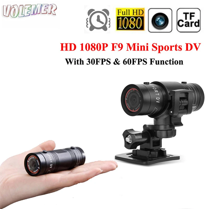 Volemer F9 mini camera Full HD 1080P IR night version Voice video recorder Motorcycle bike Outdoor Sports DV DVR video camera
Volemer F9 mini camera Full HD 1080P IR night version Voice video recorder Motorcycle bike Outdoor Sports DV DVR video camera