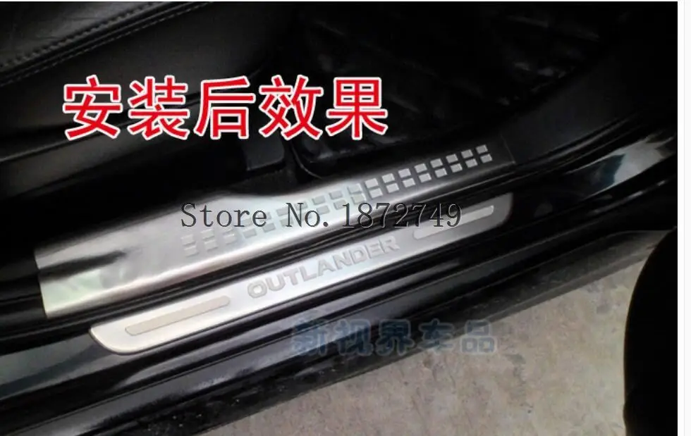 Stainless steel threshold 8pcs/set Door sills for Mitsubishi Outlander 2007 2008 2009 2010 2011 2012 | Автомобили и мотоциклы