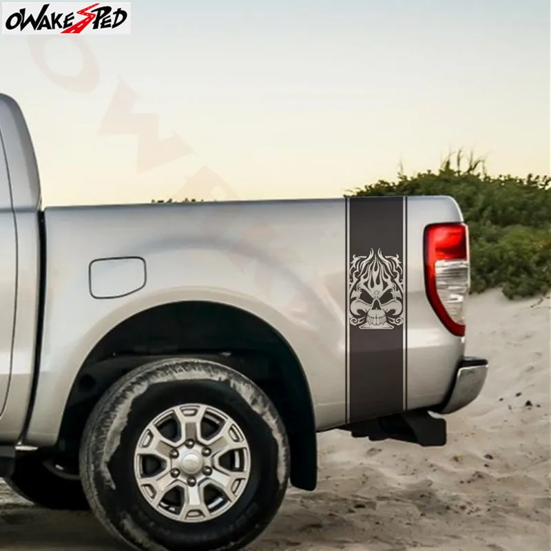 2PCS Spade Skull Sticker Kit Pickup Truck Bed Stripes Styling Decor Decal Automobile Body Both Side Accessories Stickers
2PCS Spade Skull Sticker Kit Pickup Truck Bed Stripes Styling Decor Decal Automobile Body Both Side Accessories Stickers