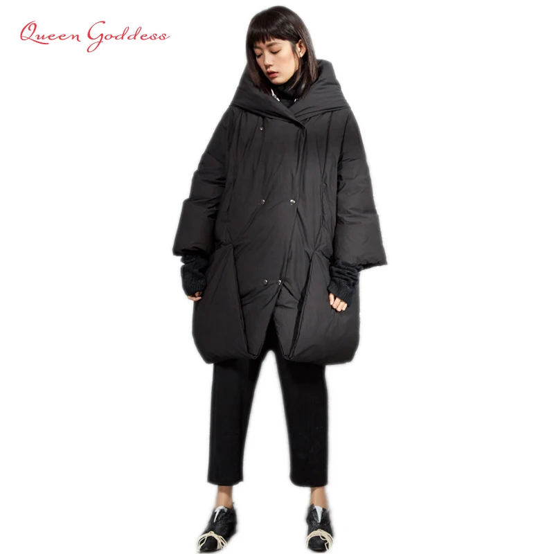 2019 Winter causal style Double Breasted short type warm parkas with hat winter womens black and white jacket long down coats
2019 Winter causal style Double Breasted short type warm parkas with hat winter womens black and white jacket long down coats