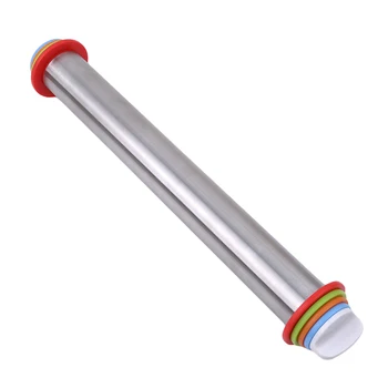1pc Adjustable Discs Stainless Steel Rolling Pin Non-Stick Removable Rings Dough Dumplings Noodles Pizza Baking Tools
1pc Adjustable Discs Stainless Steel Rolling Pin Non-Stick Removable Rings Dough Dumplings Noodles Pizza Baking Tools