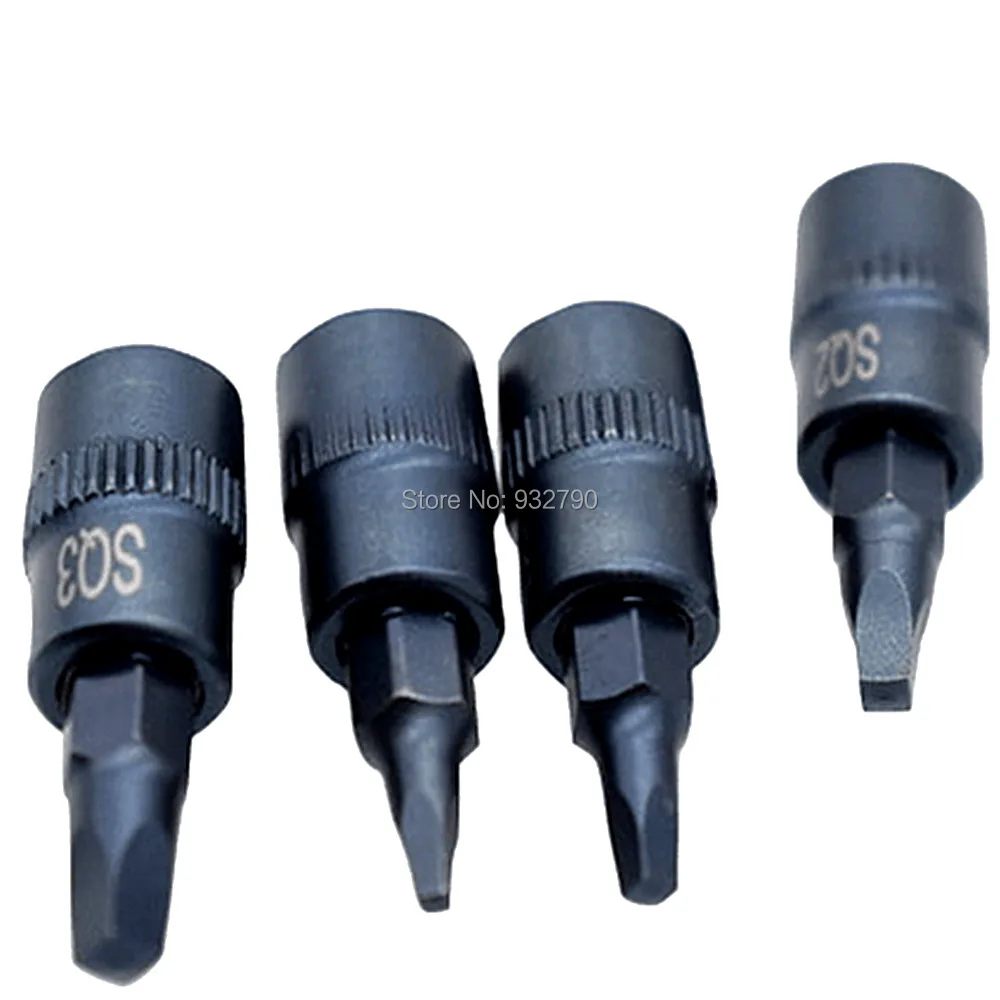 4pcs Square Bit Socket Set Size SQ0 SQ1 SQ2 SQ3 Screwdriver Bit Socket Garage Tool 1/4" Drive Screw Driver Bits Square Sockets
4pcs Square Bit Socket Set Size SQ0 SQ1 SQ2 SQ3 Screwdriver Bit Socket Garage Tool 1/4" Drive Screw Driver Bits Square Sockets