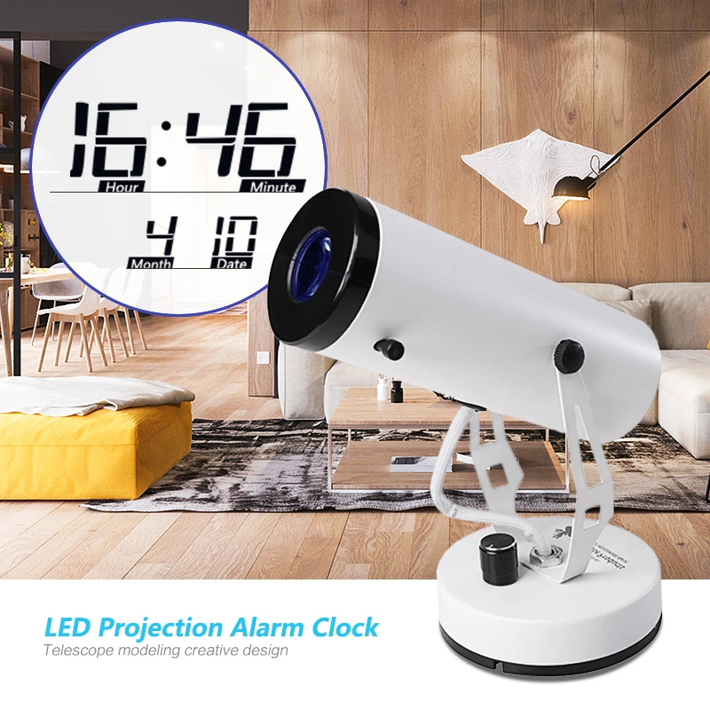 Home Desk Electronic Led Projection Alarm Clock Modern Decoration Desktop Wall Projection Clock Adjust Brightness LCD Display
Home Desk Electronic Led Projection Alarm Clock Modern Decoration Desktop Wall Projection Clock Adjust Brightness LCD Display