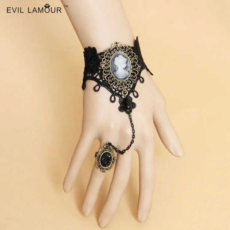 Vintage Beauty Women Bangle Bracelet Ring Set Jewelry Fashion Party Accessories Hand Craft Black Lace Bracelets Brand WS-186
Vintage Beauty Women Bangle Bracelet Ring Set Jewelry Fashion Party Accessories Hand Craft Black Lace Bracelets Brand WS-186