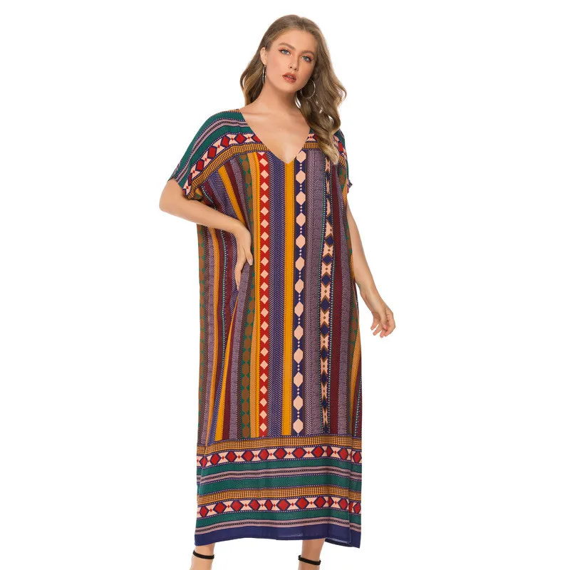 Muslim Women's Nightgown Plus Size V-neck Sleepwear Short Sleeve Nightdress Home Dress Fashion Nightwear XXL Big Size Nightshirt
Muslim Women's Nightgown Plus Size V-neck Sleepwear Short Sleeve Nightdress Home Dress Fashion Nightwear XXL Big Size Nightshirt