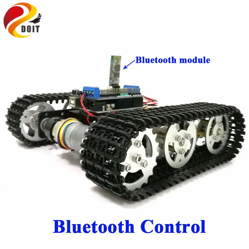 Bluetooth Control Metal Robot RC Tank Car Chassis Crawler Tracked Robot Competition with UNO R3 Board+Motor Drive Shield
Bluetooth Control Metal Robot RC Tank Car Chassis Crawler Tracked Robot Competition with UNO R3 Board+Motor Drive Shield