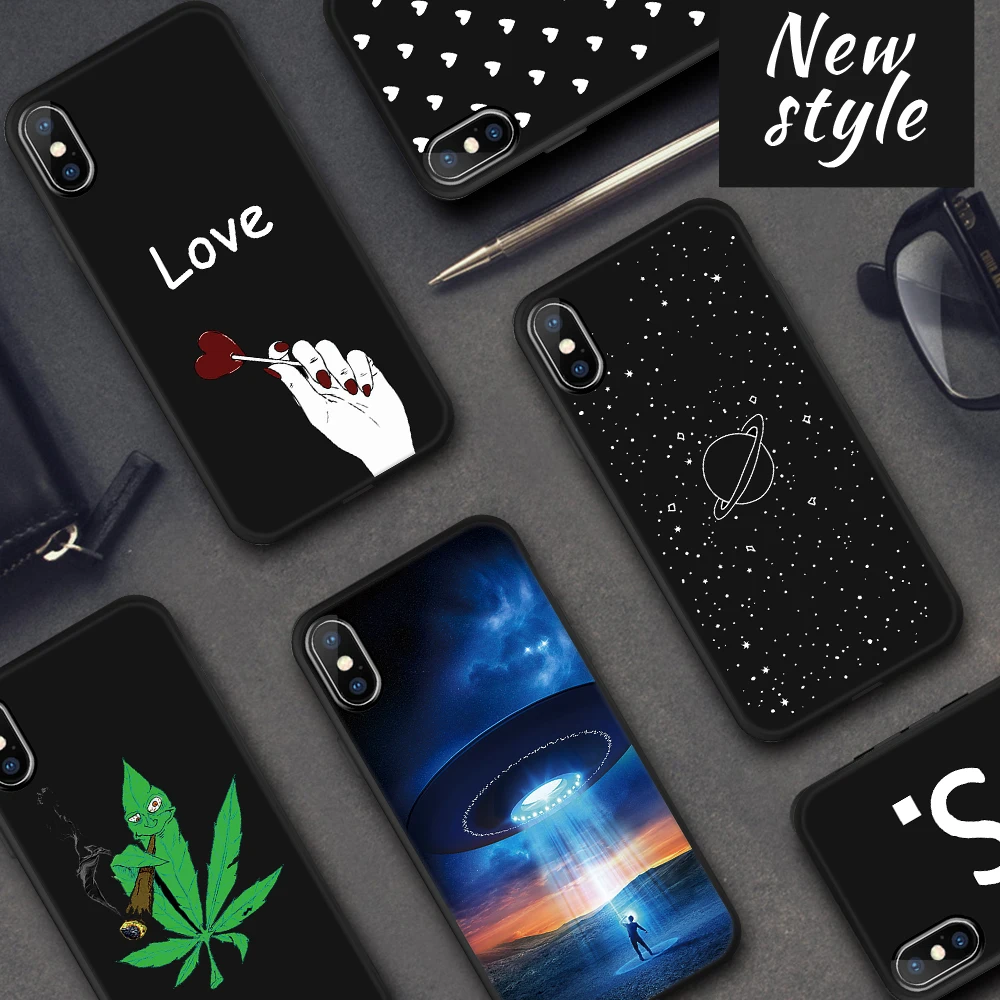 Чехол для телефона с рисунком планеты Луны звезды паука iPhone Xs Max Xr X 8 7 6 6S Plus 5 SE