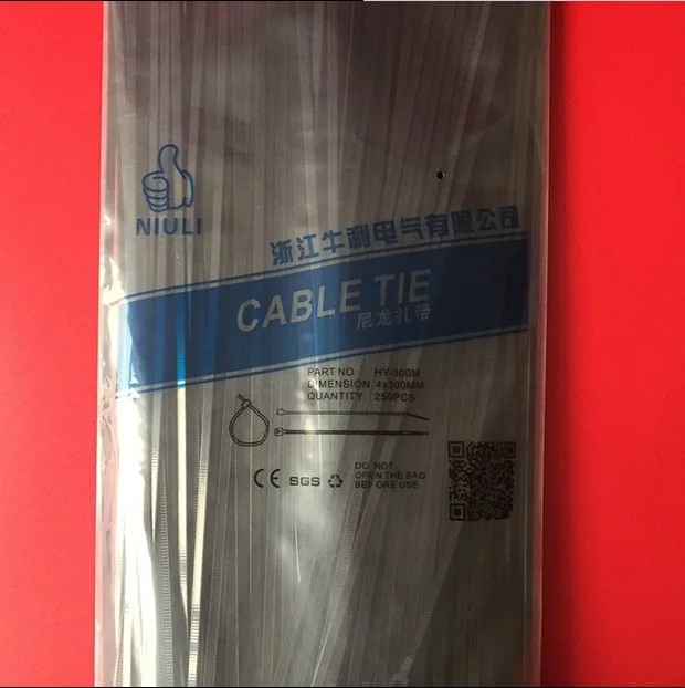 250Pcs/pack 4*300mm high quality width2.8mm black color Factory Standard Self-locking Plastic Nylon Cable Ties ,Wire Zip Tie
250Pcs/pack 4*300mm high quality width2.8mm black color Factory Standard Self-locking Plastic Nylon Cable Ties ,Wire Zip Tie