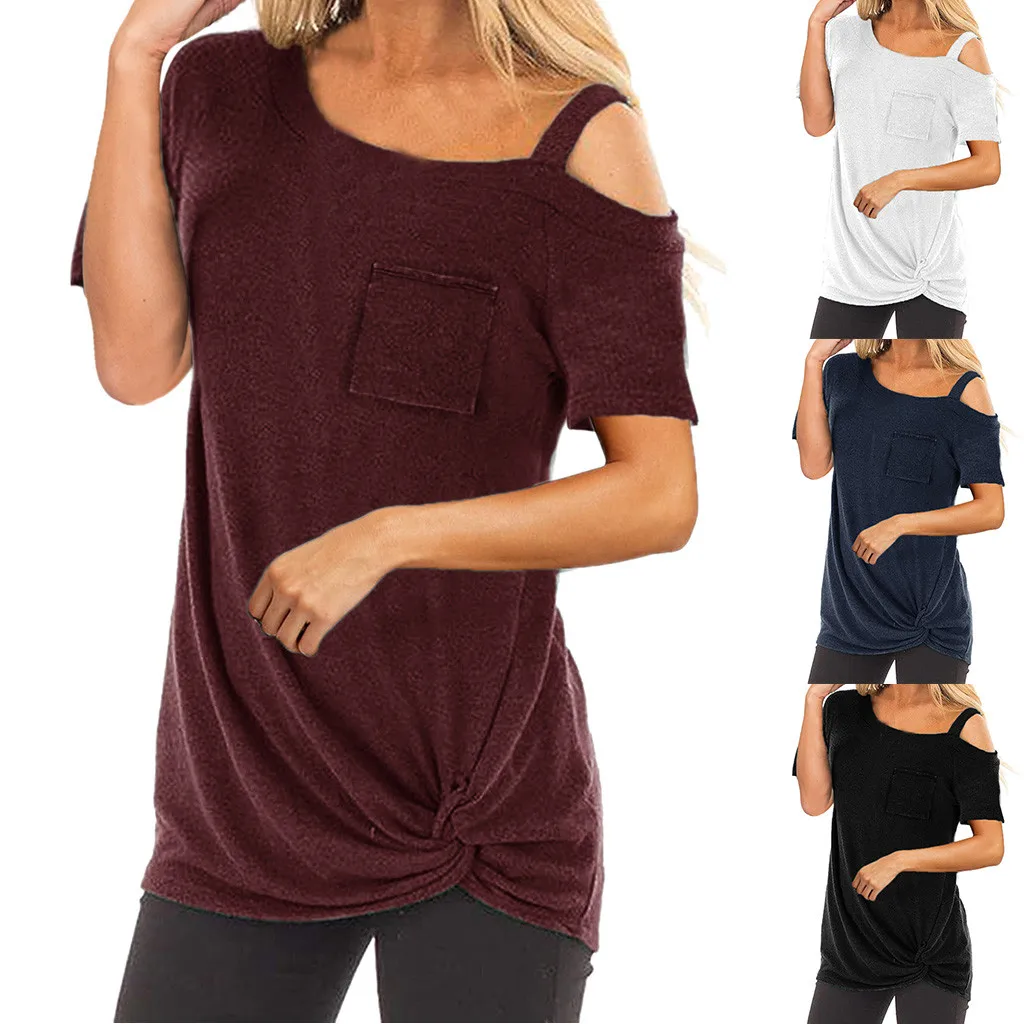 Top donna a manica corta mancante Women Fashion Solid Color Short Sleeve O-Neck Pure Color Top Fashion T Shirt Ladies Tshirts #C
Top donna a manica corta mancante Women Fashion Solid Color Short Sleeve O-Neck Pure Color Top Fashion T Shirt Ladies Tshirts #C