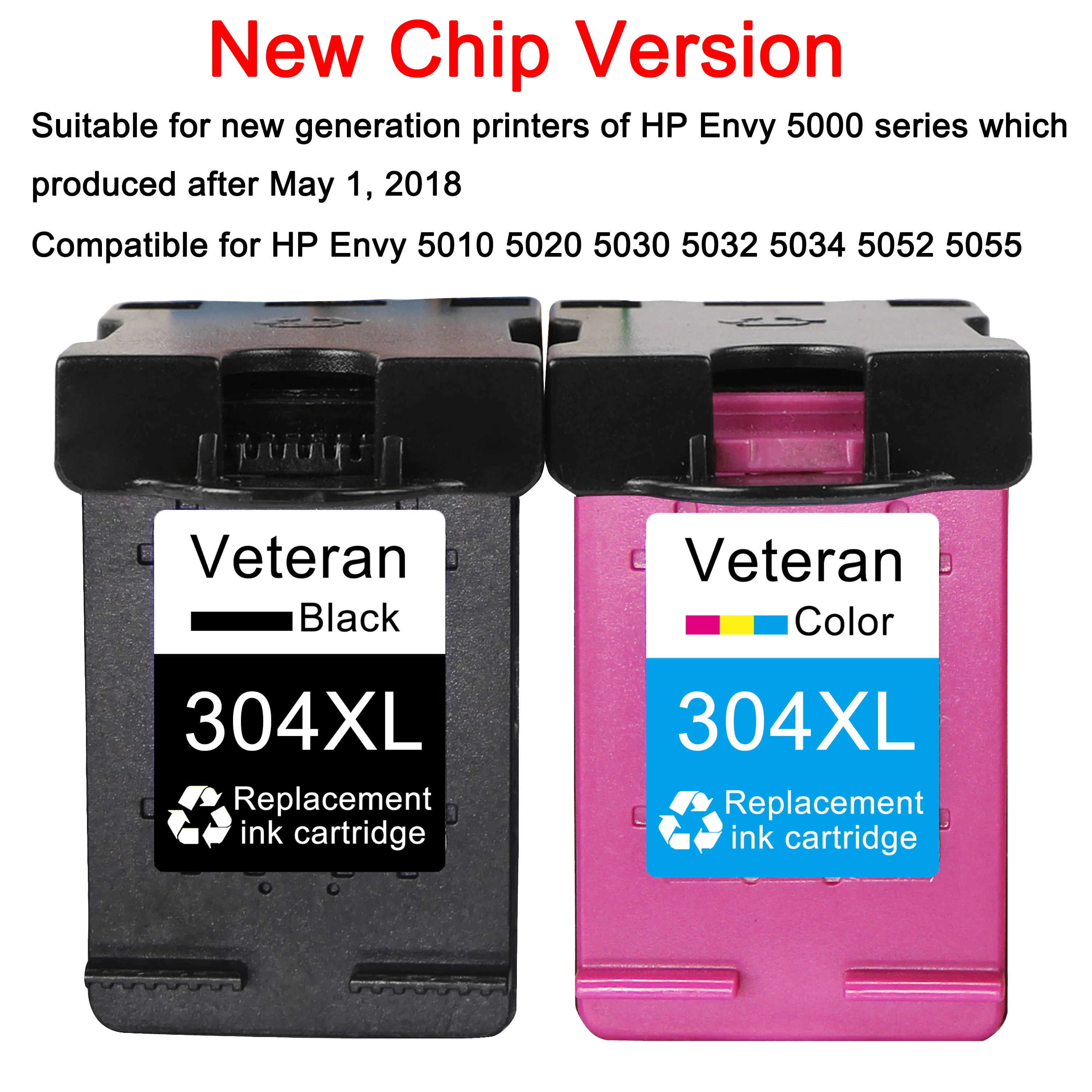 Veteran Refilled 304XL ink Cartridge Replacement for hp 304 xl hp304 new chip for hp Envy 5010 5030 5032 5020 5034 5052 5055
Veteran Refilled 304XL ink Cartridge Replacement for hp 304 xl hp304 new chip for hp Envy 5010 5030 5032 5020 5034 5052 5055