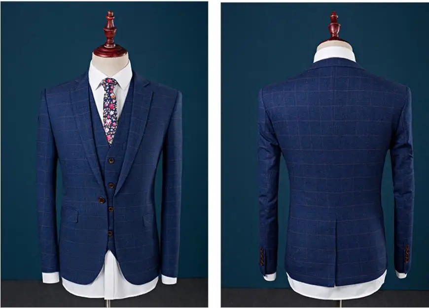 suit Men's Grid Wool Suit Slim Fit Leisure Wedding Dress Suits Man Business Men Coat Blazers(Jacket+Pant+Vest) Costume Homme
suit Men's Grid Wool Suit Slim Fit Leisure Wedding Dress Suits Man Business Men Coat Blazers(Jacket+Pant+Vest) Costume Homme