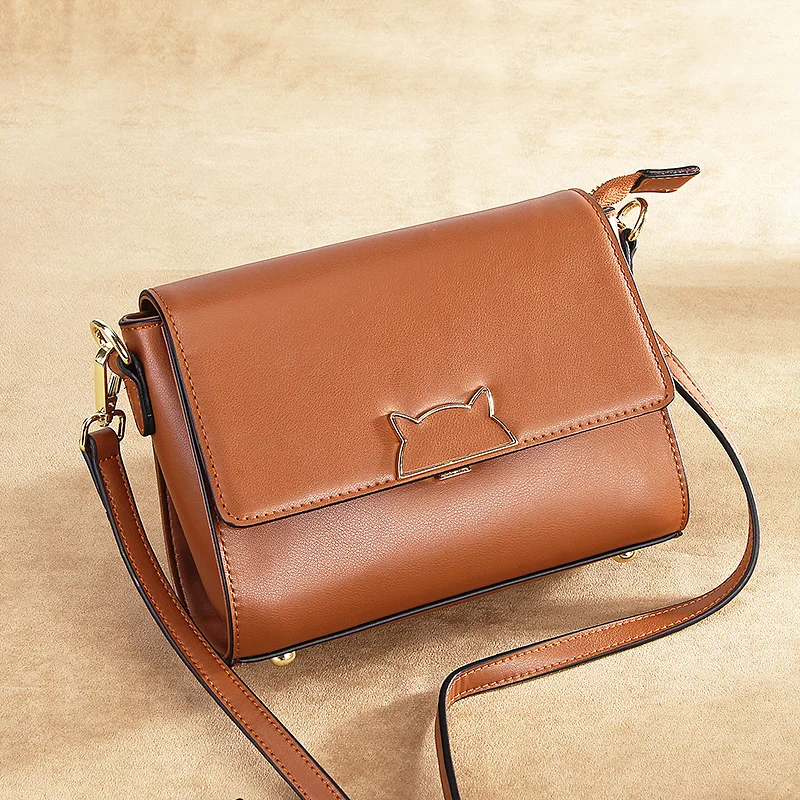 New Fashion Genuine Leather Flap Bag Fashion Women's Bag Cute Cat Head Hasp Leisure Messenger Bags
New Fashion Genuine Leather Flap Bag Fashion Women's Bag Cute Cat Head Hasp Leisure Messenger Bags