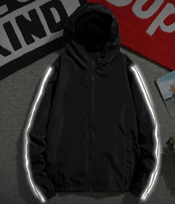 yizlo black white Reflective jacket windbreaker men jaqueta masculina summer zipper college jackets USA size XXXXL
yizlo black white Reflective jacket windbreaker men jaqueta masculina summer zipper college jackets USA size XXXXL