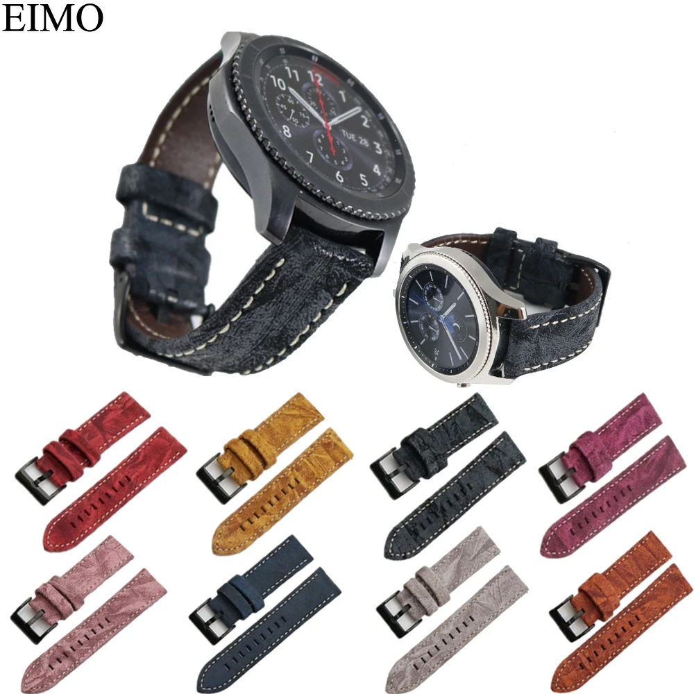 EIMO Genuine Leather Strap For Samsung Gear S3 band Porsche Watch Replacement sports Bracelet smartWatch 22MM Accessories
EIMO Genuine Leather Strap For Samsung Gear S3 band Porsche Watch Replacement sports Bracelet smartWatch 22MM Accessories