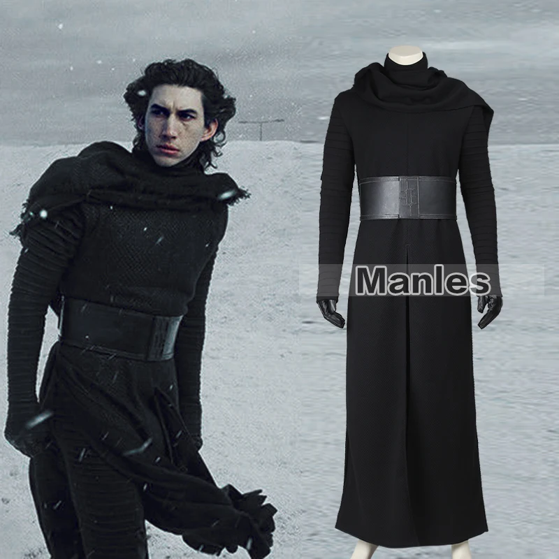 

Star Wars 7:The Force Awakens Kylo Ren Adult Uniform Black Cloak Star Wars Costume Jedi Knight Kylo Ren Ben Solo Costume Men