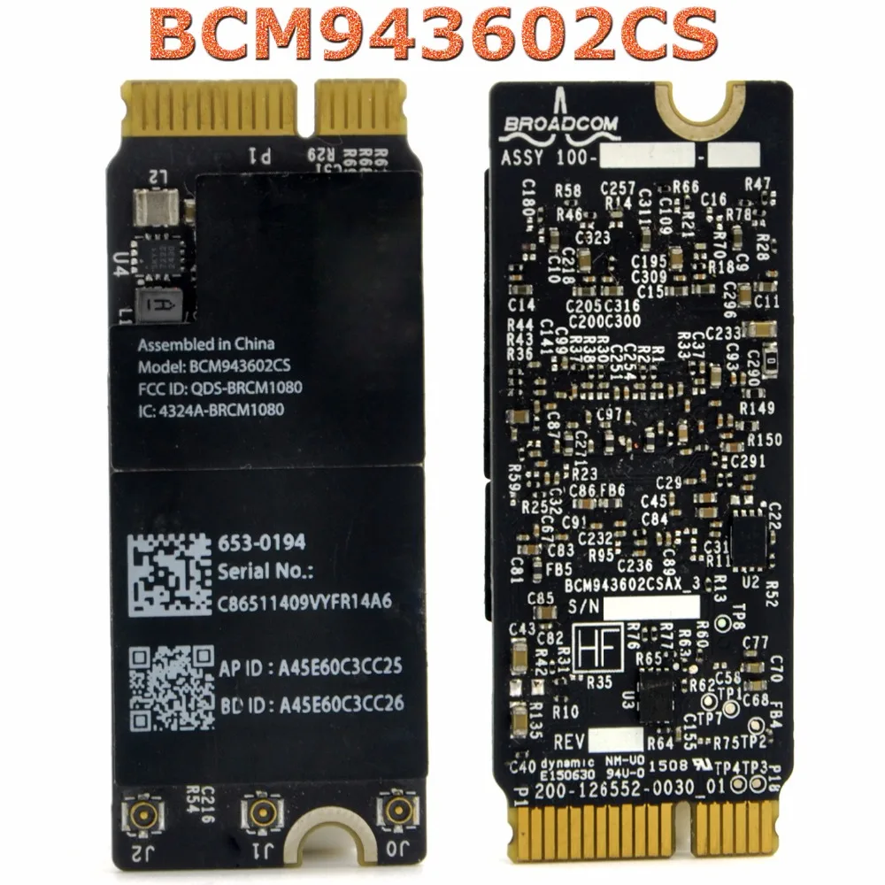 WTXUP for Broadcom BCM943602CS 802.11ac 1750Mbps Mini WiFi Adapter + Bluetooth 4.0 Wireless WLAN Card for MAC Retina/Windows 7/8
WTXUP for Broadcom BCM943602CS 802.11ac 1750Mbps Mini WiFi Adapter + Bluetooth 4.0 Wireless WLAN Card for MAC Retina/Windows 7/8