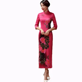 Plus Size XXXL Chinese Female Long Dress Women's Traditional Satin Qipao Sexy Sheath Cheongsam Spring Autumn Flower Dresses
Plus Size XXXL Chinese Female Long Dress Women's Traditional Satin Qipao Sexy Sheath Cheongsam Spring Autumn Flower Dresses