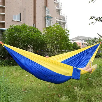 2 Person Assorted Color Portable Parachute Nylon Fabric Hammock for Indoor Outdoor Use
2 Person Assorted Color Portable Parachute Nylon Fabric Hammock for Indoor Outdoor Use