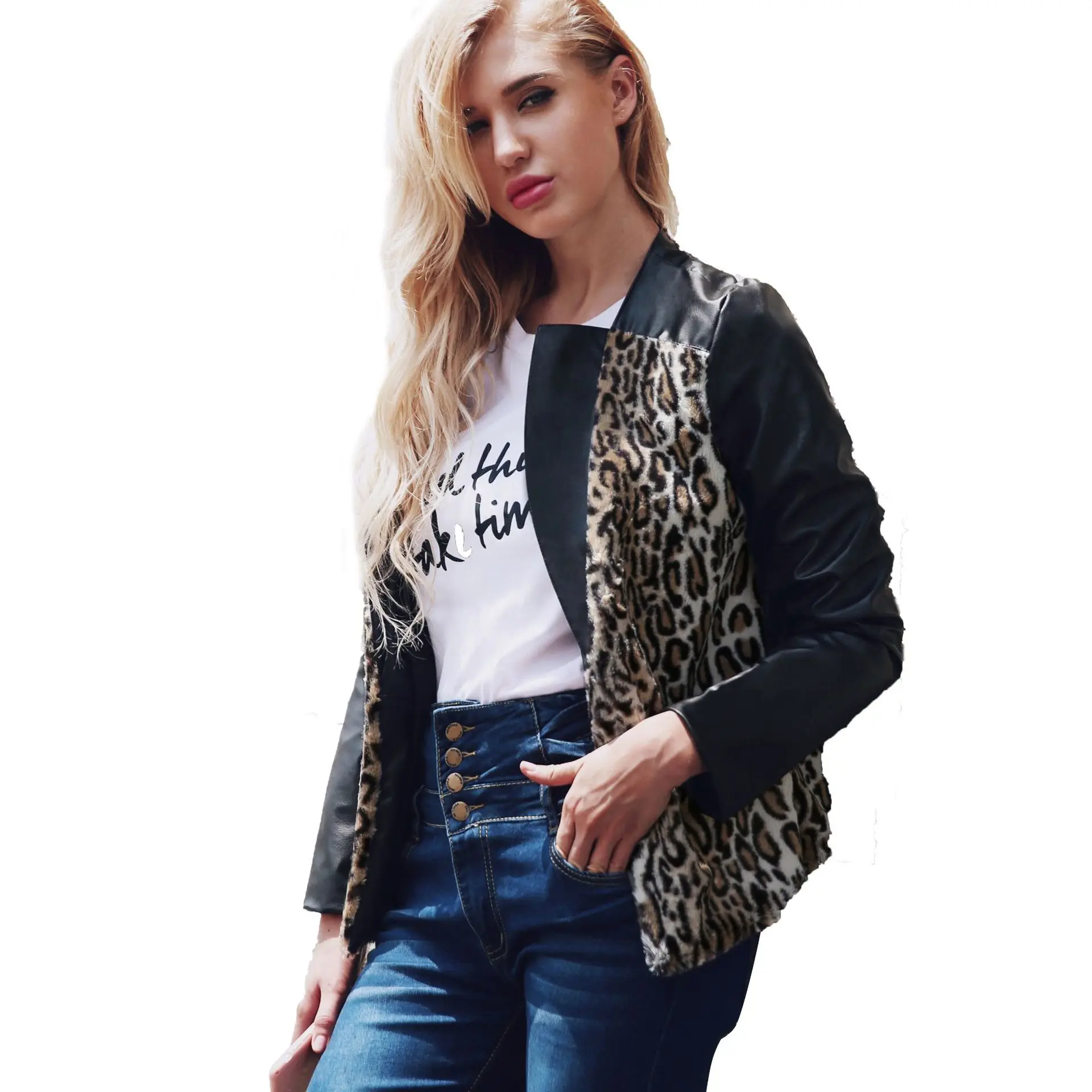 Fashion Popular Sexy Leopard Pattern Leather Pu Leather Jacket Shirt Women Autumn And Winter New
Fashion Popular Sexy Leopard Pattern Leather Pu Leather Jacket Shirt Women Autumn And Winter New