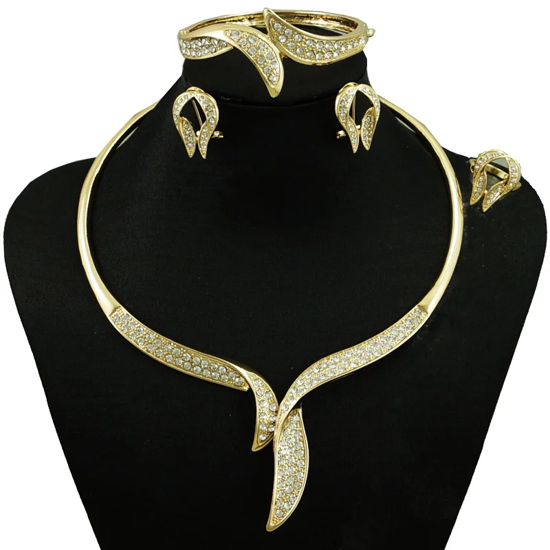 Фото Индийские ювелирные изделия из Дубая золотые модное ожерелье Изящные Ювелирные
