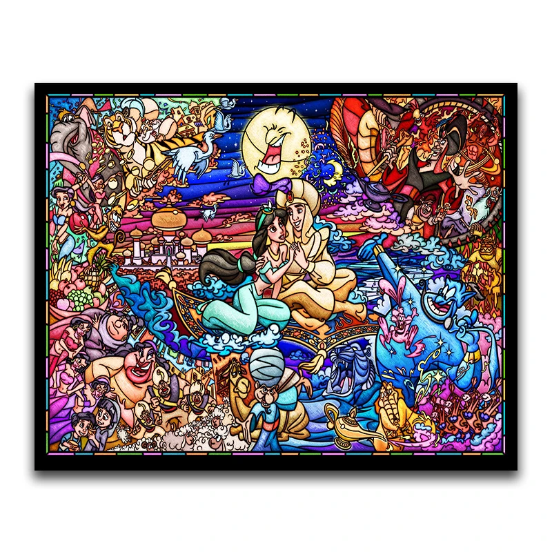 Full Square Diamond embroidery Cross stitch Cartoon DIY 3D Diamond mosaic people Full Round Diamond painting color Comic