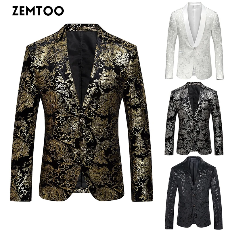 High-end fashion luxury men's gold flower cardigan business casual suit wedding dress
High-end fashion luxury men's gold flower cardigan business casual suit wedding dress