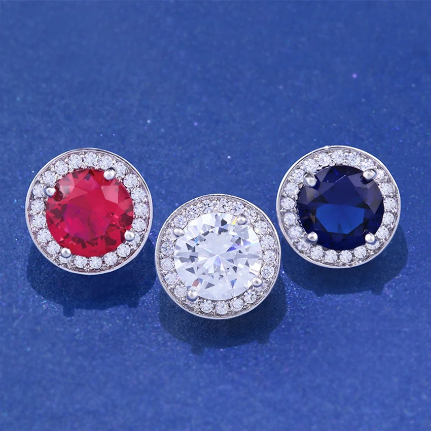 Red/Blue/White Circle Crystal Earrings Cubic Zirconia Fashion Women's Stud Earrings Party Bar Jewelry
Red/Blue/White Circle Crystal Earrings Cubic Zirconia Fashion Women's Stud Earrings Party Bar Jewelry