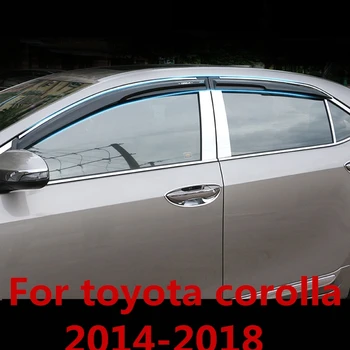 For toyota corolla 2014-2018 Chrome Car Window Sun Vent Visor Rain Guards Sun/ rain Shield Exterior decoration Auto Accessories
For toyota corolla 2014-2018 Chrome Car Window Sun Vent Visor Rain Guards Sun/ rain Shield Exterior decoration Auto Accessories